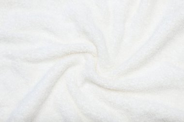 Pofuduk kumaşın beyaz bej narin arka planı.