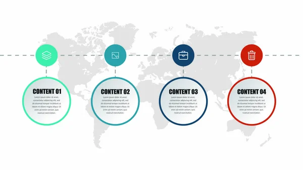 Elemento Infografico Moderno Strategia Aziendale — Vettoriale Stock