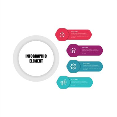 İş Stratejisi için Modern Bilgi Elemanı Premium Vektörü