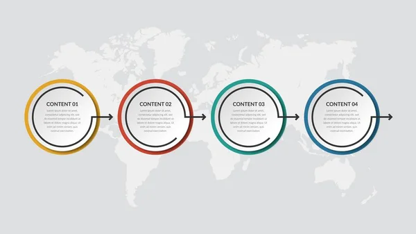 Modelo Infográfico Limpo Para Design Vetor Negócios —  Vetores de Stock