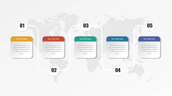 Modelo Infográfico Limpo Para Design Vetor Negócios —  Vetores de Stock