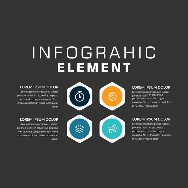 Elemento Infográfico Criativo Para Estratégia Negócios Vetor Premium — Vetor de Stock