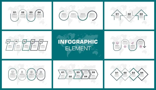 Bundle Infographic Element Business Strategy Premium Vector — Stock Vector