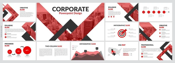 İş Powerpoint Şablon Vektör Tasarımı