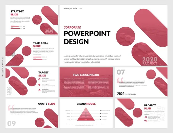Basit Yaratıcı Powerpoint Şablon Vektör Tasarımı
