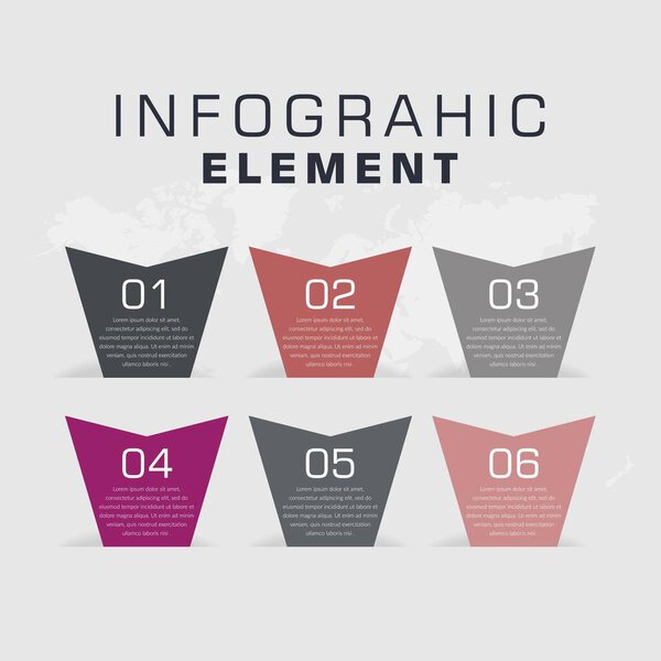 Flat Infographic Element for Business Vector Design