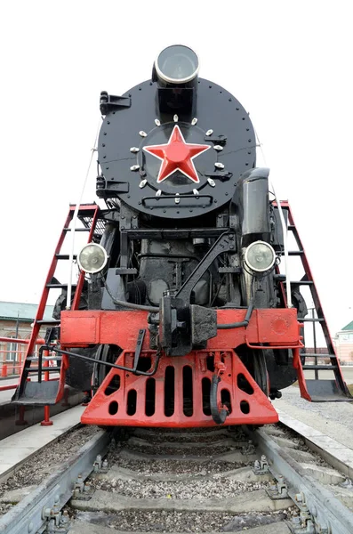 the old steam locomotive. Such steam locomotives were used in the first half of the 20th century, in the Soviet Union