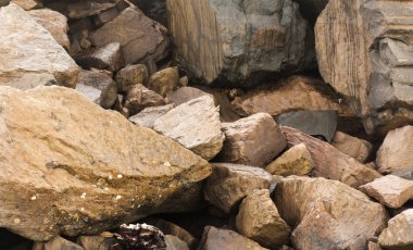Turuncu ve kahverengi okyanus kayaların doku