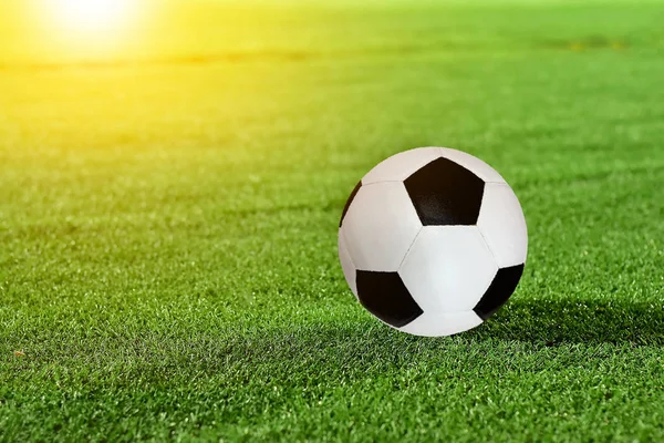 Futbol futbolda var. Saha yarış için ve sahada bir ışık var, futbol sahası, futbol stadyumu.