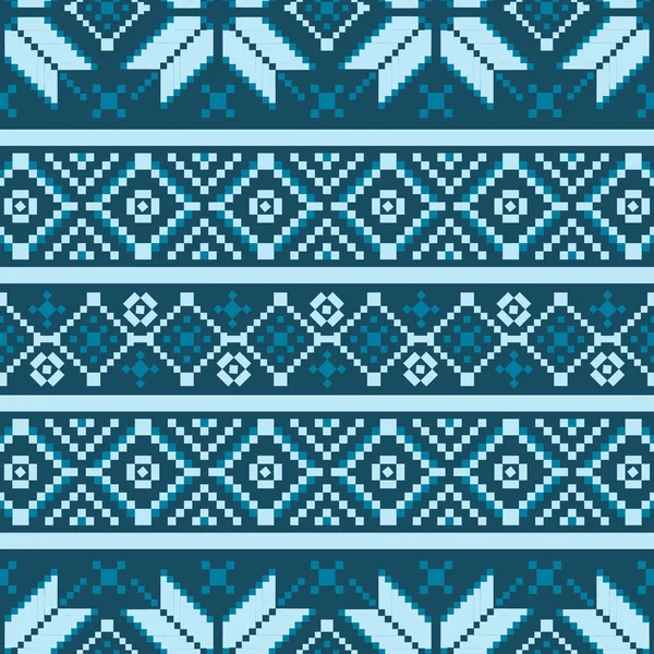 Pixel patrón inconsútil de Navidad — Vector de stock