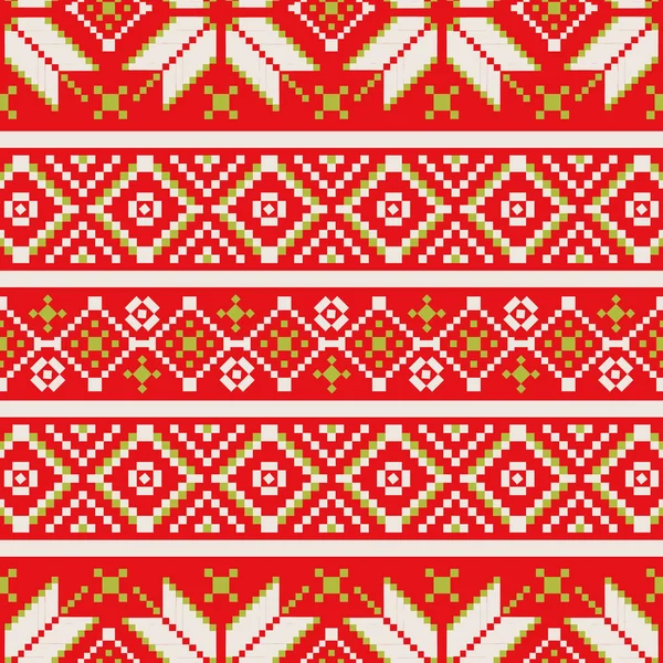 Red Christmas pattern — Stock Vector