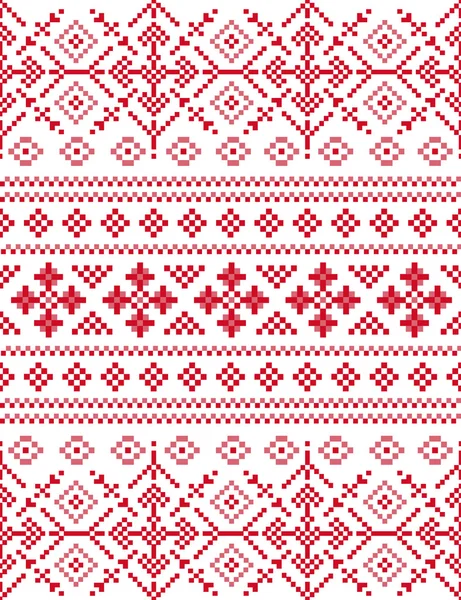 Snowflakes seamless pixel pattern — Stock Vector