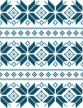 Mavi Noel nakış deseni