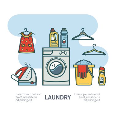 Resimde çamaşır odası