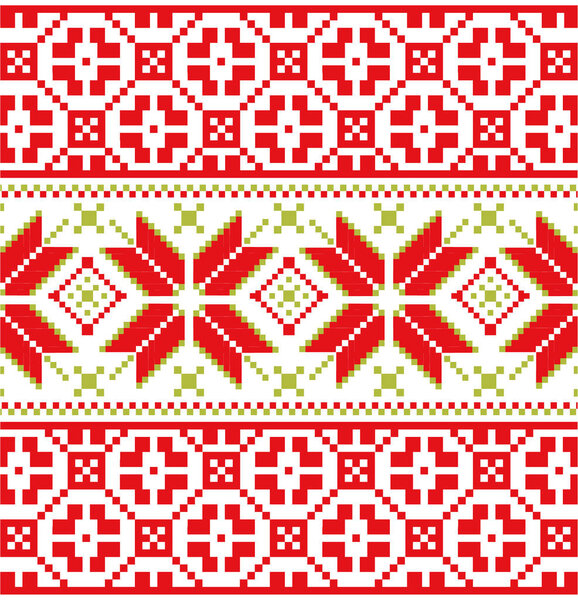 Скандинавский трикотажный зимний узор
