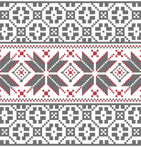 Скандинавская зимняя вышивка
