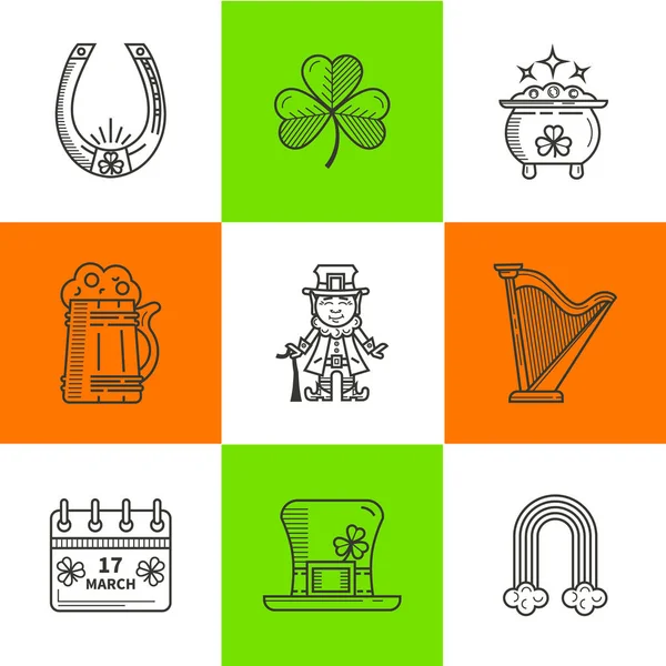 S St. Patrick nap beállítása — Stock Vector