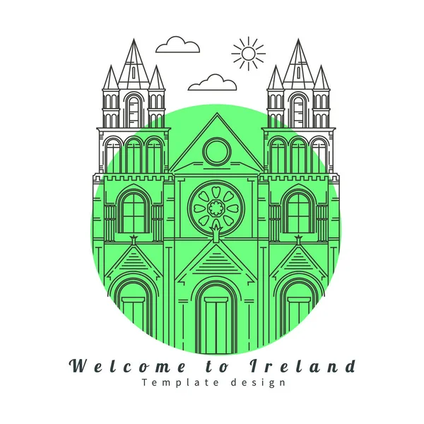 Irlanda fecha banner — Vetor de Stock