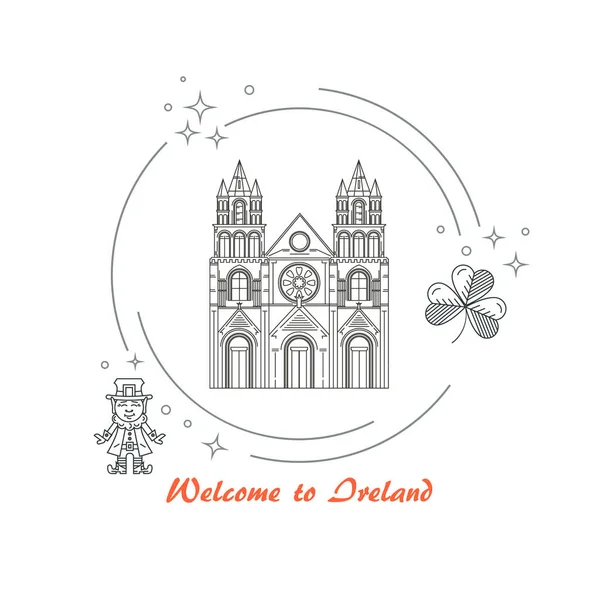 Irland travel banner — Stock vektor