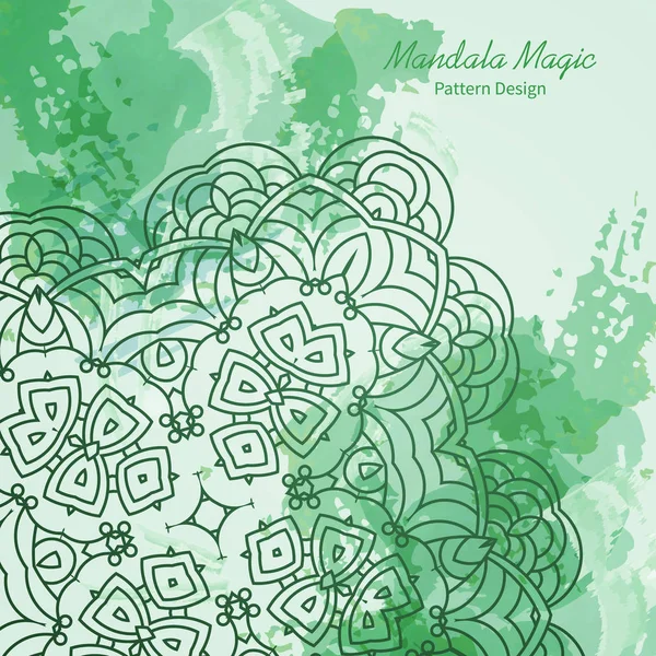 Magnifique mandala fleur — Image vectorielle