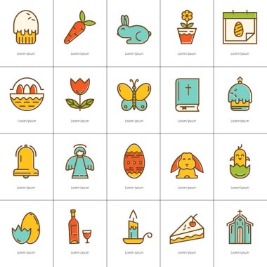 Kontur simgeler Paskalya