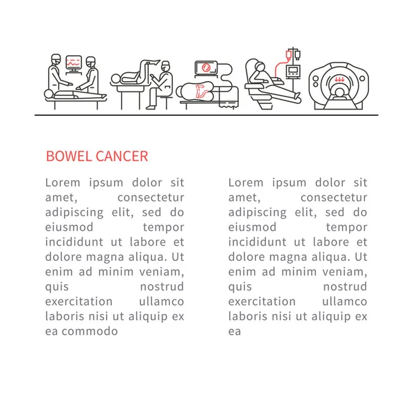 Καρκίνος εντέρου εικονογράφηση — Διανυσματικό Αρχείο
