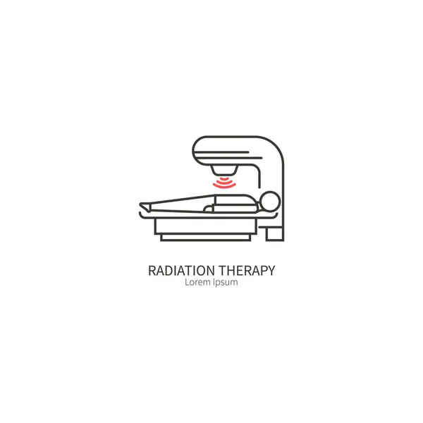 Логотип лучевой терапии — стоковый вектор