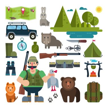 Avcılık için simge kümesi