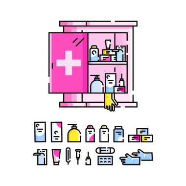 İlaç ve haplarla dolu bir sandık..