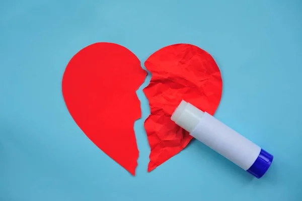 Romper Corazón Concepto Separación Infarto Divorcio Icono — Foto de Stock