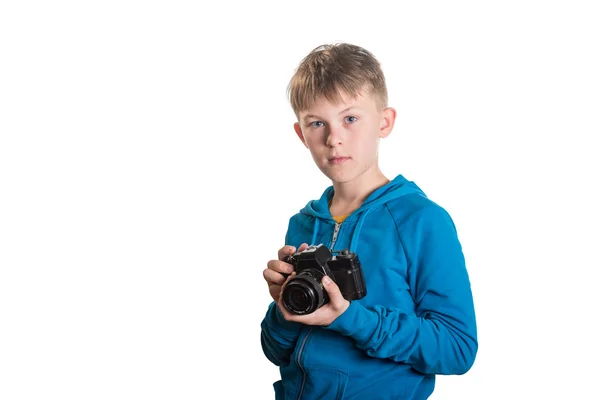 Boy with camera — Stock Photo, Image