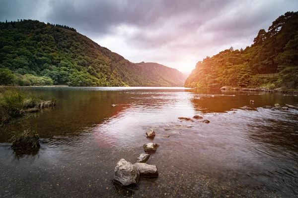 Glendalough Górne jeziora parku — Zdjęcie stockowe