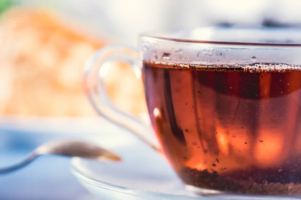 Un vaso de té caliente — Foto de Stock