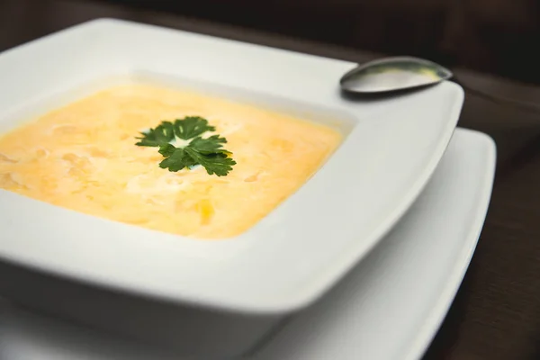 Frische Kürbissuppe — Stockfoto