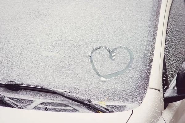 Heart shape on the car