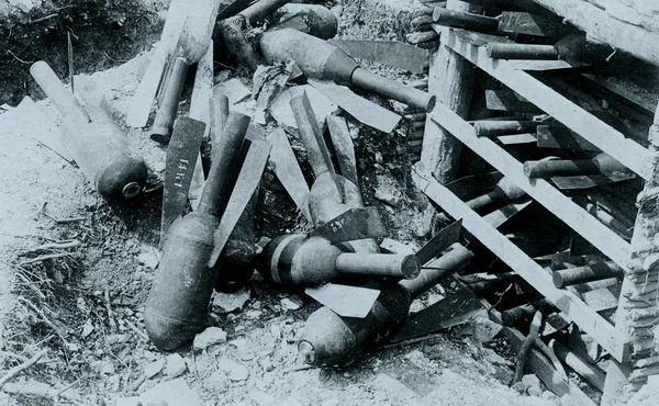 View Pile Signal Rockets Ground — Stock Photo, Image