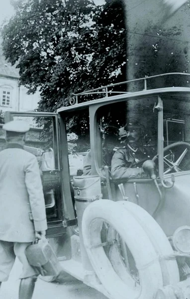 Blick Auf Deutsche Soldaten Die Auto Fahren — Stockfoto