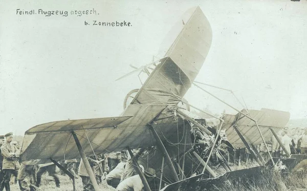 Vrak Sestřeleno Letadlo Spojenců Poblíž Zonnebeke — Stock fotografie