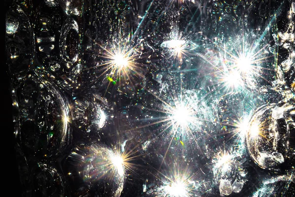 Light Beams Reflecting Through the Glass Bubbles — Stock Photo, Image