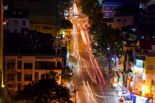 Ho Chi Minh Calles de la ciudad por la noche — Foto de Stock