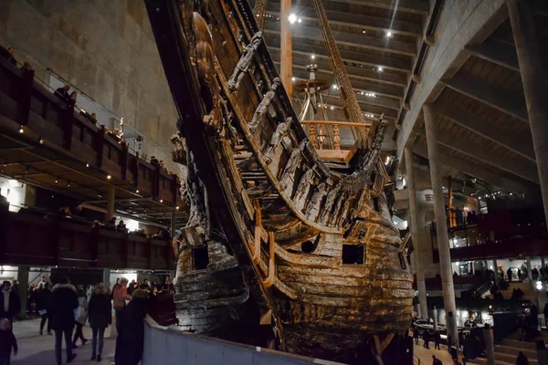 Stockholm, Sweden - 31 December 2017. Vasa Museum and Vasa Swedish Warship Built Between 1626 and 1628 — Stock Photo, Image