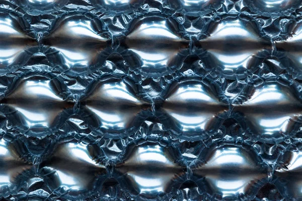 Gran superficie de fondo de burbuja de plástico negro — Foto de Stock