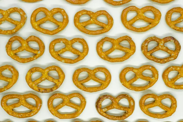 Pretzels salted cookies background — Stock Photo, Image