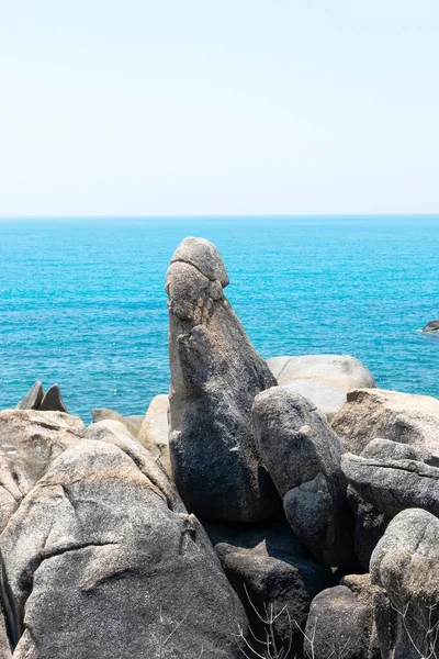 Hin Hin Yai Rocks Formation Grandfather Grandmother Rocks Famous Landmark — Stock Photo, Image