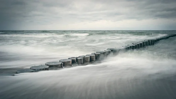 Пляж Балтийского Моря Районе Ростока — стоковое фото