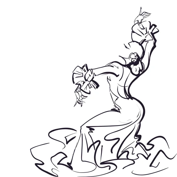 Flamenko dansçısı anlamlı etkileyici poz