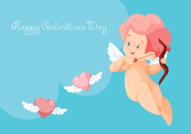 Aşk tanrısı kupa uçan archey yay ile avcılık. Müzik aşk tanrısı