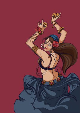 Tribal Fusion bellydance dansçı grafik tasarım
