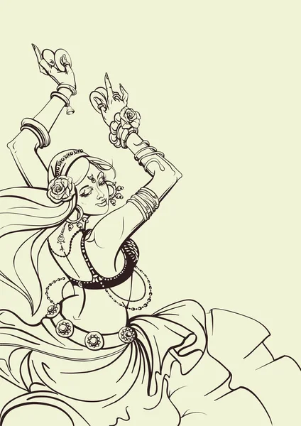 Tribal Fusion bellydance dansçı Kontur grafik tasarım