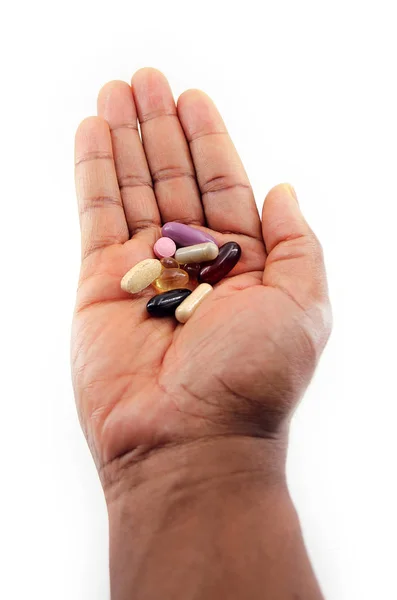 Pills in Hand — Stock Photo, Image